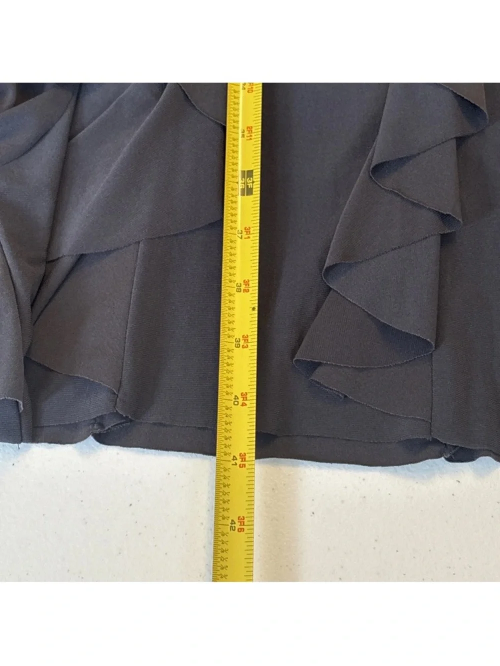 Dressbarn Women’s Sleeveless Smoke Gray Satin Ribbon Brooch VTG Dress 18 W - Picture 8 of 13
